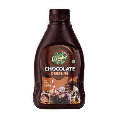 Creamooz Chocolate Syrup 360gm, Smooth & Velvety Chocolate Sauce for Milkshakes, Desserts, Pancakes, Waffles, Ice Cream, Perfect for Topping & Dressing, Pack of 1
