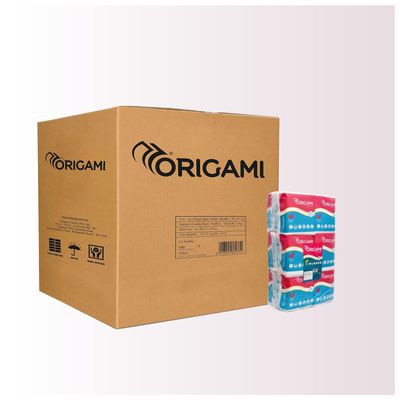 Eco Range Origami Paper Napkin 27cm x 29cm (80 Serviettes X 12) 1 Ply (12 in 1) Total 960 Serviettes | Home & Commercial Use