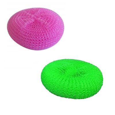 FIRST FRONT Plastic Bartan Juna Scrubber and, Multicolour & (Pack of 2)
