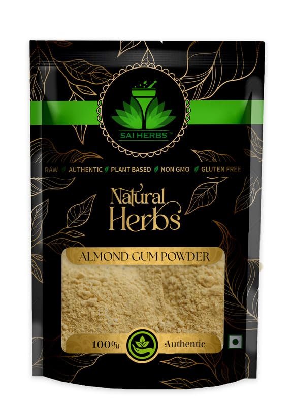 SAI HERBS Almond Gum Extract Powder - Pure & Natural (250 Grams)