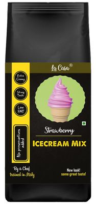 La Casa Icecream Premix - Strawberry | Extra Creamy & Strong Flavor | 250g |