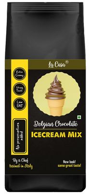 La Casa Icecream Premix - Belgian Chocolate | Extra Creamy & Strong Flavor | 250g |