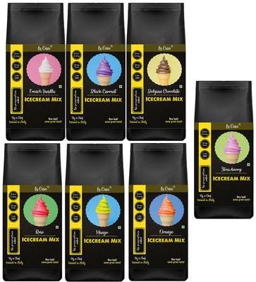 La Casa Icecream Premix | Combo Pack of 7 | Extra Creamy & Strong Flavor | 7x250g |