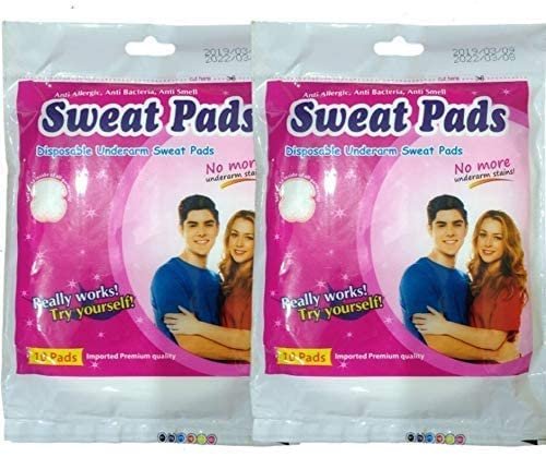 advancedestore Sweat Pads For Underarms Disposable Highly Absorbent Sweat Pads Cotton Anti Allergic, Anti Bacteria, Anti Smell Disposable Underarm Perspiration Pad for Men and Women - (20 pcs)