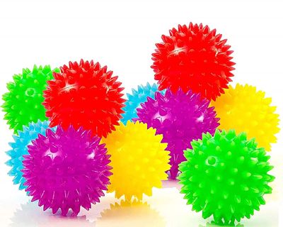 4beauty Therapy Spongy Reflex for Stress Relieving Spikes Makes Sensory Stimulation Complete Body Manual Massage Sports Rubber Balls for Plantar Neuropathy Multicolor (Combo-Ball-5)