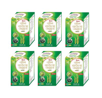 SHANE Neem Karela Jamun Powder | 200 grams | Enriched with Shilajieet, Gurmar and Amla (Neem Karela Jamun, 6)