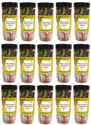 Return Gifts for Birthday Kid - 15 Candy Jars with Personal Message (2 to 10 Years) Toffee Chocolate Sweet Box