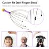 Head Massager Manual, Hand Held Head Scalp Massager Bokoma for Pain Relief and Hair Growth Relax Spa Therapy, (Multicolor) Pack of 02 Pieces view 2