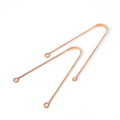 Clubby Copper Round Tongue Cleaner for Managing Oral Health | Reduces Bad Breath & Supports Digestive Health | Comfortable & Flexible Handle | Easy & Safe to Use| Combo