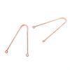 Clubby Copper Round Tongue Cleaner for Managing Oral Health | Reduces Bad Breath & Supports Digestive Health | Comfortable & Flexible Handle | Easy & Safe to Use| Combo view 2