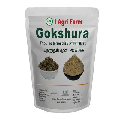 Iagrifarm Gokshura Powder - 450g - Nerunji Mull/Gokhru Chota/Cinnapalleru Powder