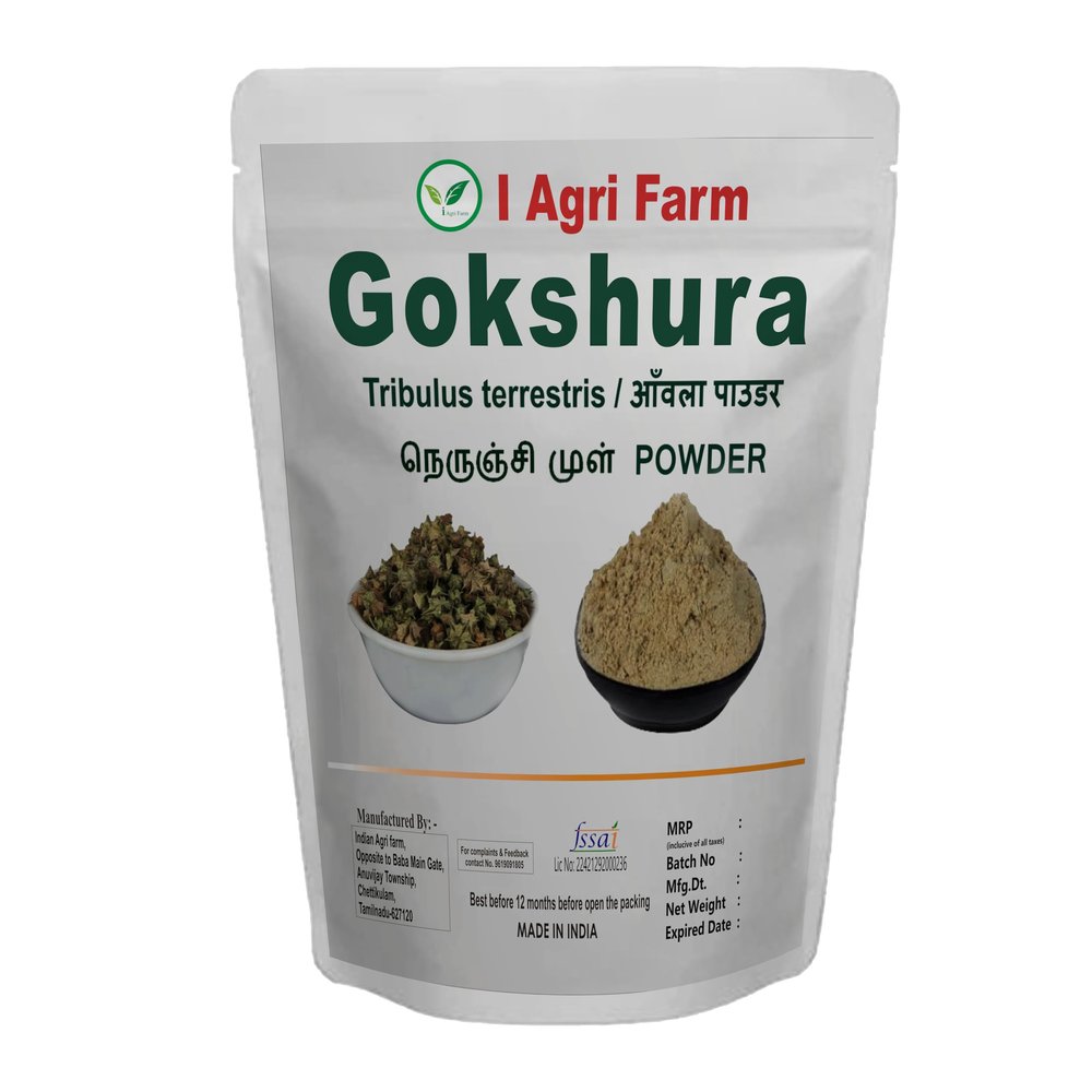 Iagrifarm Gokshura Powder - 450g - Nerunji Mull/Gokhru Chota/Cinnapalleru Powder