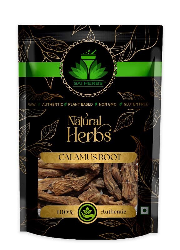 SAI HERBS Calamus Root - Vacha Root - Acorus Calamus - Good for Skin - Pure & Natural (250 Grams)
