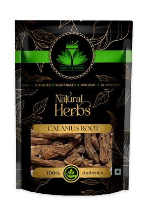 SAI HERBS Calamus Root - Vacha Root - Acorus Calamus - Good for Skin - Pure & Natural (100 Grams)