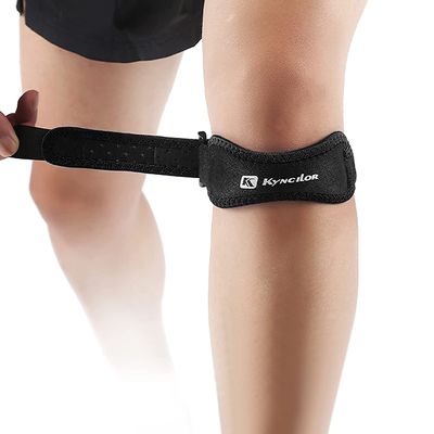 1pc Patella Protective Support Strap Knee Shock Absorption Adjustable Belt Breathable Pressured Protector for Men Women Sports/