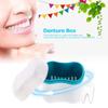 Denture Bath Box Case Dental False Teeth Cleaning Container Rinsing Basket Retainer Appliance Holder Tray/ view 2