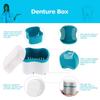 Denture Bath Box Case Dental False Teeth Cleaning Container Rinsing Basket Retainer Appliance Holder Tray/ view 3