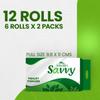 Kressa Savvy 2 Ply Toilet paper Roll | (Pack Of 2) | Total 12 Rolls | 2160 Pulls view 2