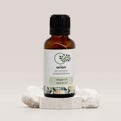 Arian Premium Ginger Essential Oil, 100% Pure, Natural and Therapeutic Grade Aromatherapy Oils for Diffuser, Massage and Relaxation (Ginger Oil, 30ml/1oz)