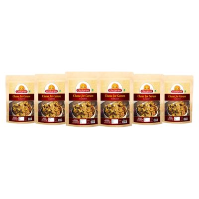 GFP Pali Marwar Special Gluten Free Low Fat Black Chana JOR Garam Namkeen Snacks for Diet|Healthy Rajasthani Snack|Farsan Snacks Namkeen|Roasted Snack||Ready To Eat Namkeen-1Kg*6Pack