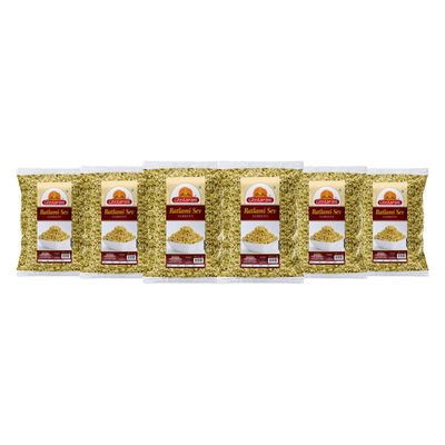 GFP Namkeen Ratlami Sev||Ratlami Bhujiya||Traditional Spicy Indore Malwa Namkeen||Famous Snacks of India||All Time Perfect Party Snack||Made with 100% Groundnut oil Ratlami Sev-1Kg*6Pack
