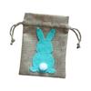 Enakshi Easter Bunny Decor Drawstring Burlap Bag 14x10cm Party Favors Reusable Green |Home & Garden | Greeting Cards & Party Supply | Party Supplies | Party Bags view 1