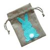 Enakshi Easter Bunny Decor Drawstring Burlap Bag 14x10cm Party Favors Reusable Green |Home & Garden | Greeting Cards & Party Supply | Party Supplies | Party Bags view 3