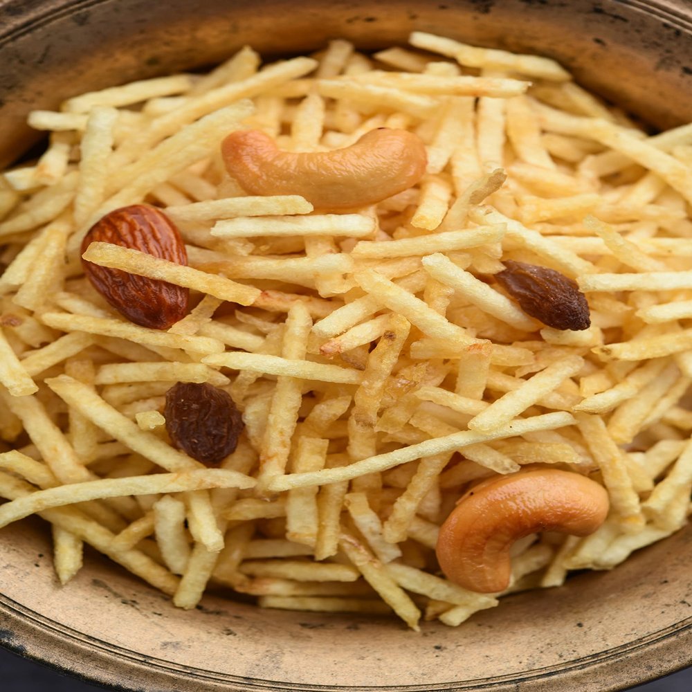 Ghotaram Farali Chiwda/Upwas, Vrat, Fast Mixture Namkeen/Aloo Lachha Mungfali Sabudana Mix/Farali/Falhari Potato Mixture PHALHARI CHIWDA Farsan with Goodness Of Black Pepper-250 * 1Pack