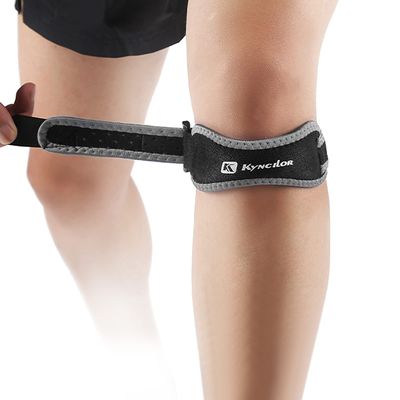 1pc Patella Protective Support Strap Knee Shock Absorption Adjustable Belt Breathable Pr ured Protector for Men Women Sports POPQ