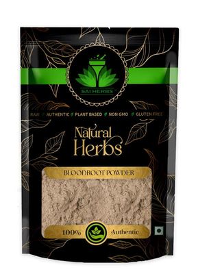SAI HERBS Bloodroot Powder - Sanguinaria Canadensis Powder - Pure & Natural (100 Grams)