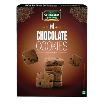 Sohamm PremiumTasty And Healthy Chocolate Cookies, Yummy Snacks For Evening, Eggless (Brown, 200 Gm)-Pack 3
