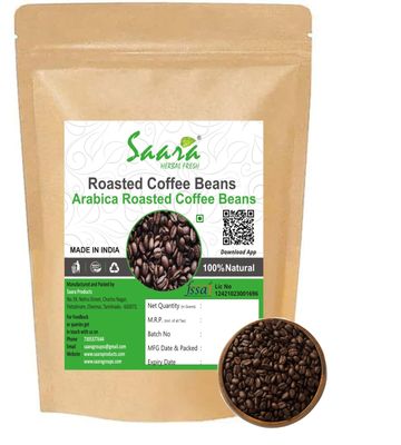 Saara HERBAL FRESH Roasted Coffee Beans, Arabica Roasted Coffee Beans, Natural Whole Beans, 250g(Pack of 2 X 100g, Pack of 1 X 50g)