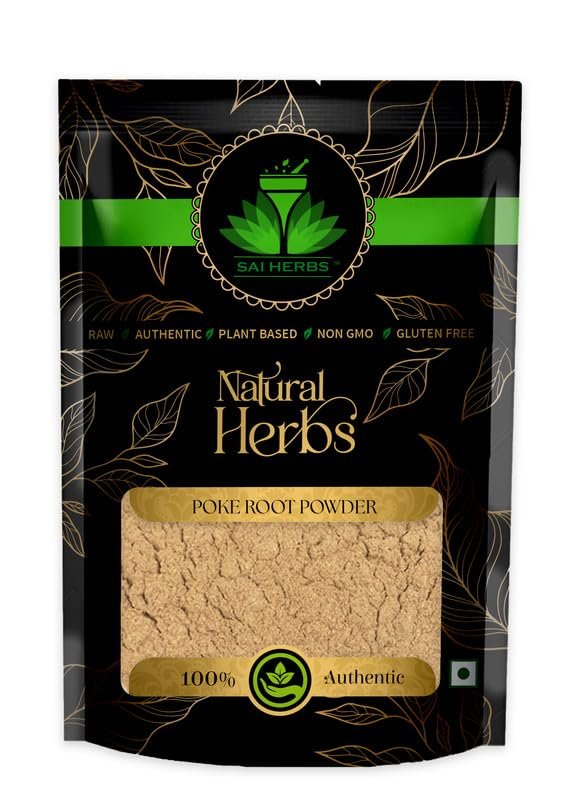 SAI HERBS Poke Root Powder - Phytolacca Americana Power - Pure & Natural (250 Grams)