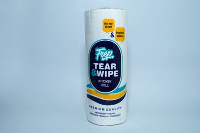 Frep 2 ply Kitchen tissue roll | Premium tissue papers | Pack of 3 (65 sheets per roll, 195 sheets)