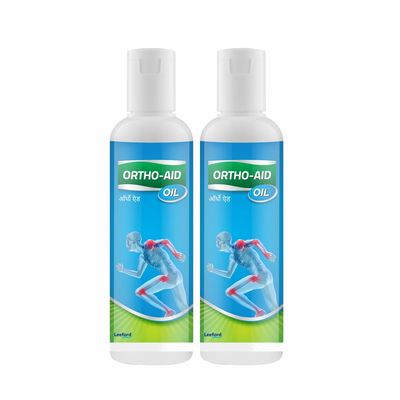 Ortho Aid Ayurvedic Pain Relief Oil for Muscle, Shoulder, Knee, Joint, Back & Body Pain | Non-Sticky, Arthritis Joint Hiran Pain Relief Oil 100ml Each (Pack of 2)