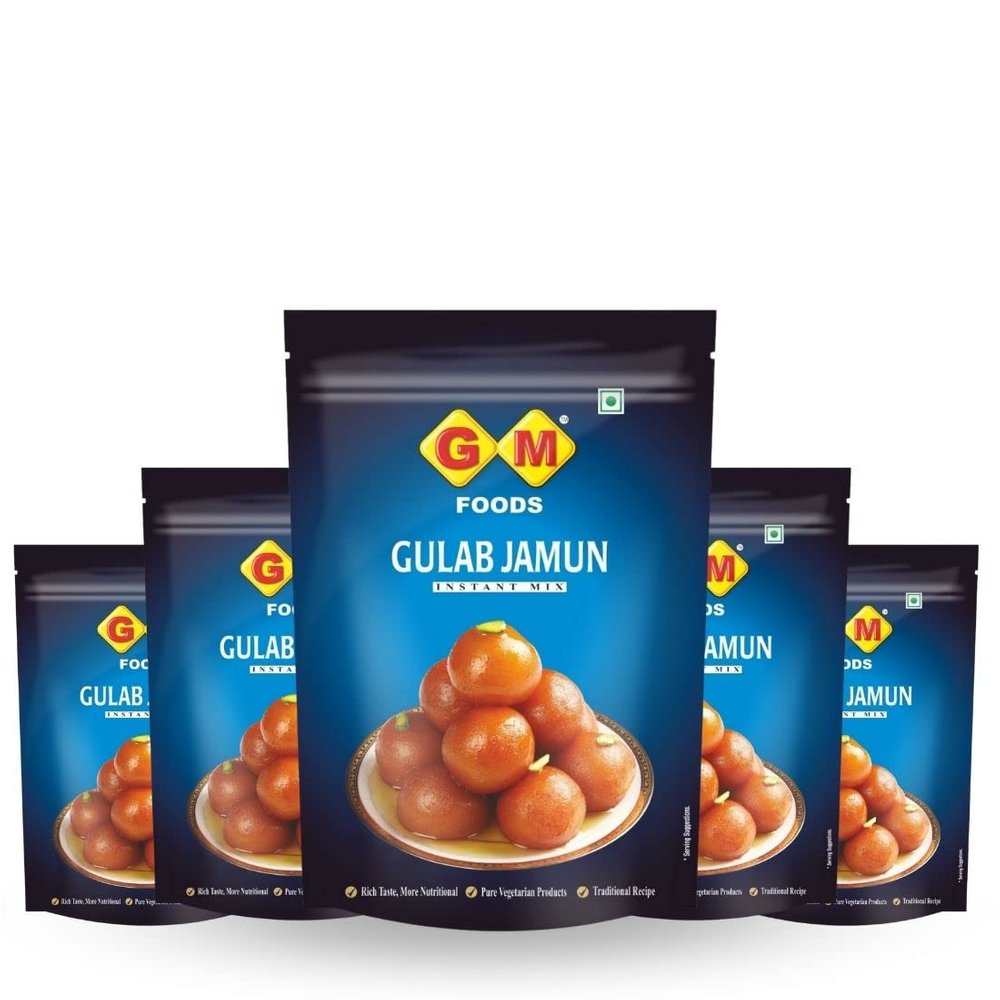 GM Foods Gulab Jamun Instant Mix 175g (Pack of 5) | Traditional Indian Sweet, Dessert & Mithai | Soft & Juicy Sweet Balls in Sugar Syrup | For Celebrations & Family Occasions | No Preservatives