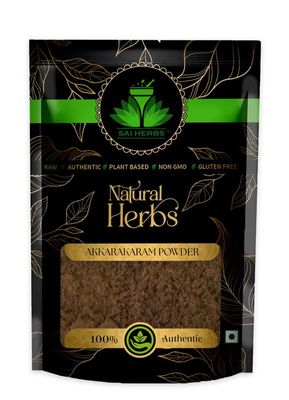 SAI HERBS Akkarakaram Powder - Anacyclus Pyrethum Root - Pure & Natural (100 Grams)