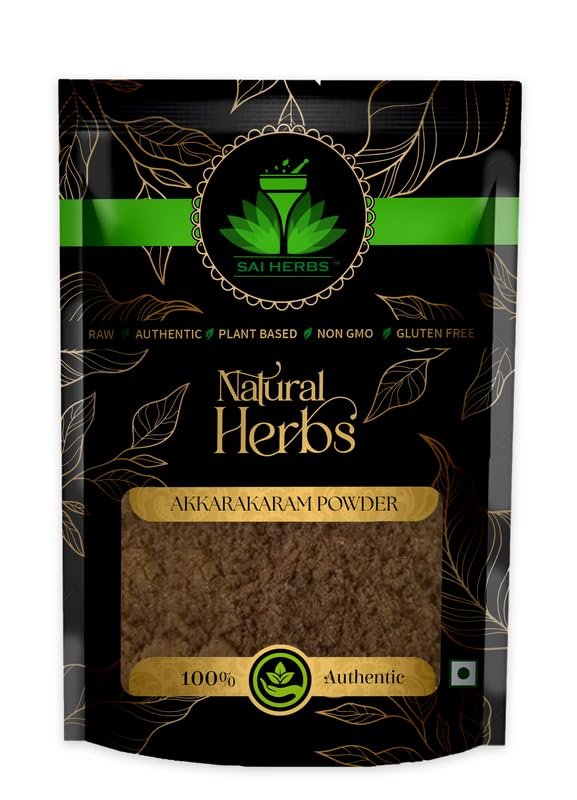 SAI HERBS Akkarakaram Powder - Anacyclus Pyrethum Root - Pure & Natural (100 Grams)
