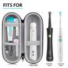 Electric Toothbrush Travel Case, Oral B Hard Storage Bag with 6pcs Toothbrush Cover Caps, Fits for Oral-B/Oral-B Pro/Philips Sonicare Electric Toothbrush view 2