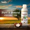 Topale's Virgin Coconut Oil 200 ML | Raw, Edible Cold Pressed, Unrefined, No Trans Fat, Naturally Cholesterol Free | For Cooking, Hair, Skin & Baby Care, Oil Pulling | Wood Pressed Natural Coconut Oil (Pack of 2) view 3