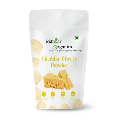 ManHar Organics Cheddar Cheese Powder Seasoning 500g  Perfect for Snacks, Popcorn, and Pasta | Versatile Seasoning | Rich, Creamy Flavor for Cooking, Baking, and Seasonings