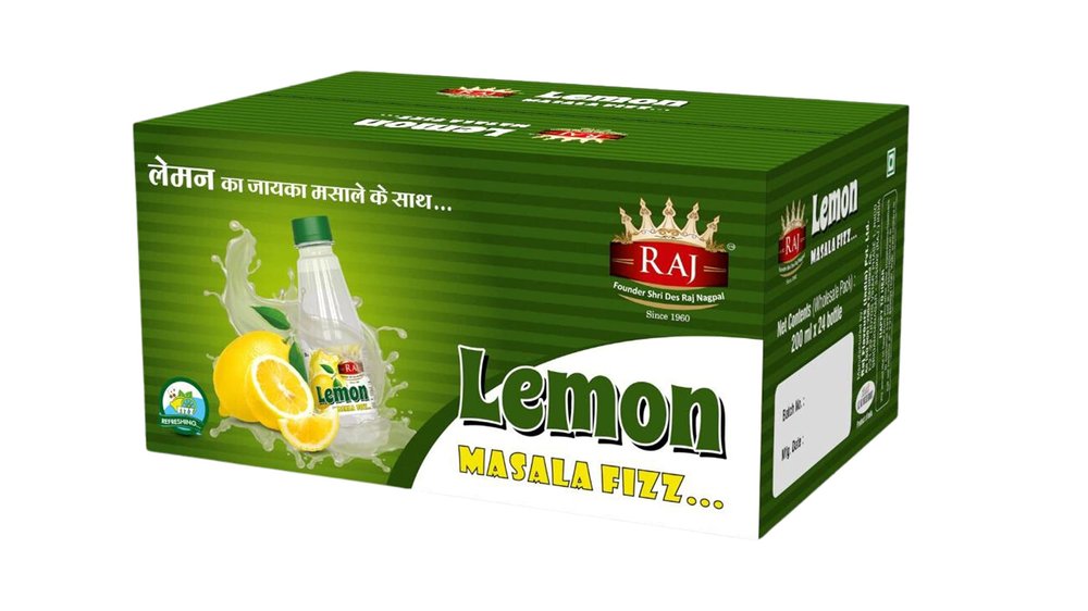 Raj Special Jeera Fizz Beverage Instant refreshing Drink For Summer- 200ml (Pack of 24) (Lemon, Pack of 4)