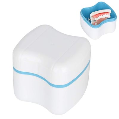 NavaFresh Basics False Teeth Container, False Teeth Storage Box Denture Box for Elderly Save Dentures(blue) |