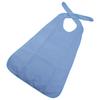 Adult Elderly People Meal Bibs Waterproof Washable Mealtime Protector Disability Aid Apron Terry Cloth with Tie-back (Sky Blue) | view 3