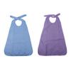 Adult Elderly People Meal Bibs Waterproof Washable Mealtime Protector Disability Aid Apron Terry Cloth with Tie-back (Sky Blue) | view 4