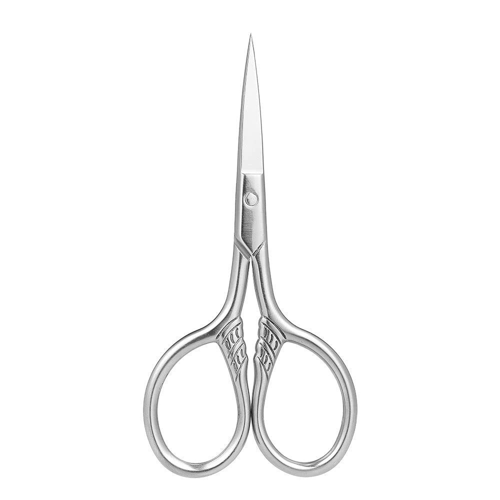 NavaFresh Basics Stainless Steel Beard Trimmer Scissor for Barber Home Use Mini Size Shaving Shear Beard Trimmer Eyebrow Bang Cutting Scissor//