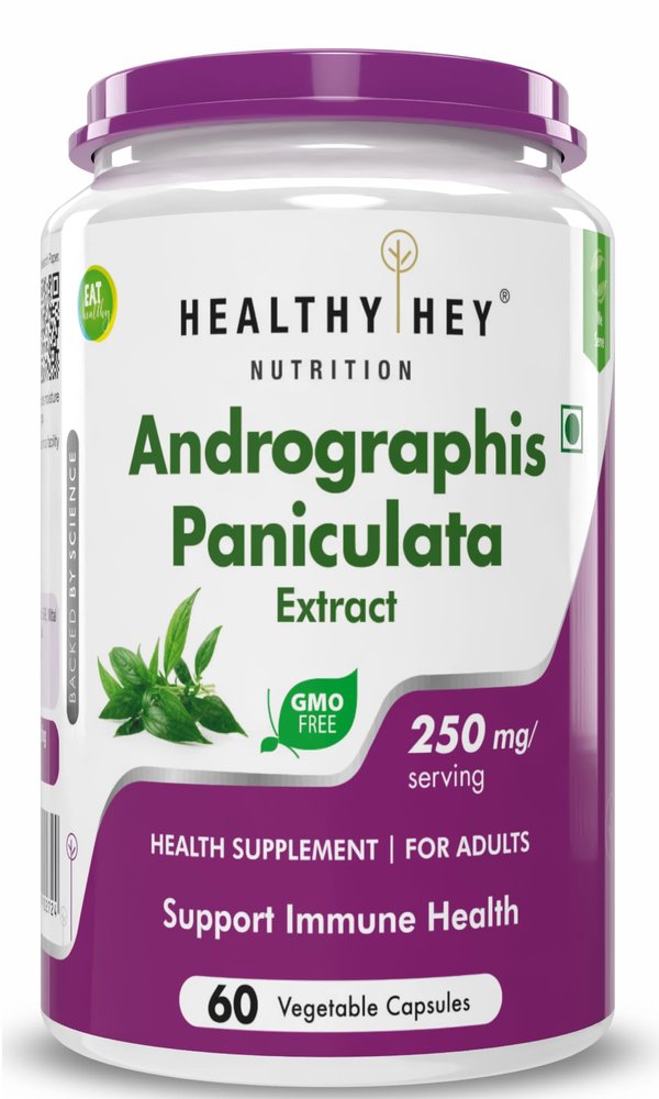 HealthyHey Nutrition Andrographis Paniculata extract - 250 mg per serving - 60 Vegetable Capsules
