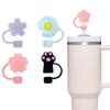4PCS 9.5MM Straw Covers Designed for Stanley Straws Cups Adventure Quencher Tumbler H2.0 40 oz 30oz 20oz Soft Tip Cover Protector Straw Caps Accessories for Stanley view 1