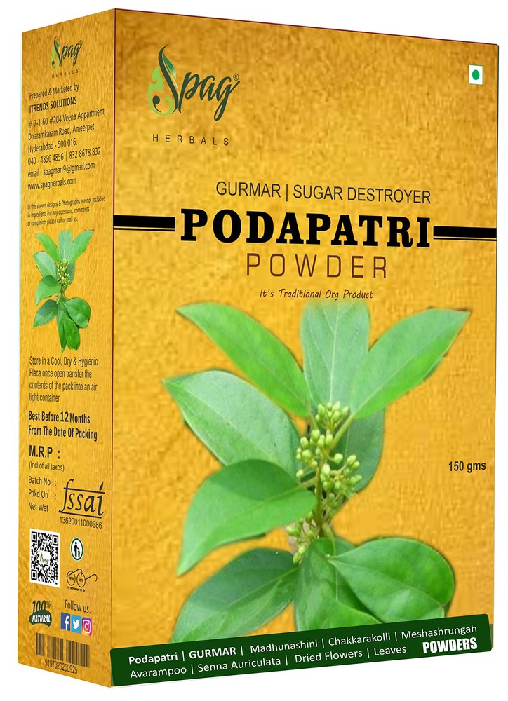 Spag Herbals Podapatri madhunashini Sirukurinjan gurmar gymnema sylvestre gudmar gymnema sylvestre 300grms Pack of 1 For diabetes blood suger management powder
