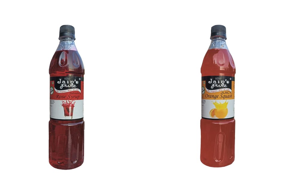 JAIN'S PURE REFRESHING ROSE SYRUP/SHERBET & ORANGE SQUASH COMBO